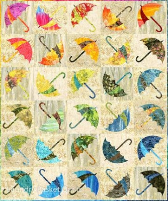 Dancing Umbrellas mönster - Laundry Basket Quilts - Edyta Sitar