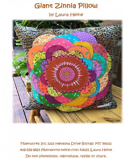 Giant Zinnia Pillow mönster - Laura Heine