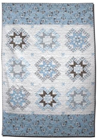 Winterfall Stjerne Quilt mönster - Northern Quilts