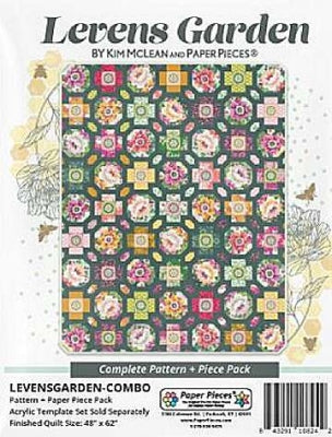 Levens Garden mönster, paper pieces och acrylmallar komplett - Kim Mclean & Paper Pieces