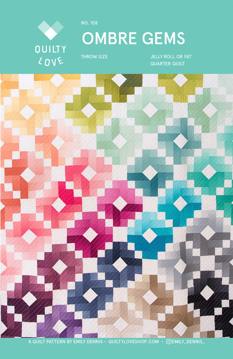 Ombre Gems mönster - Quilty Love