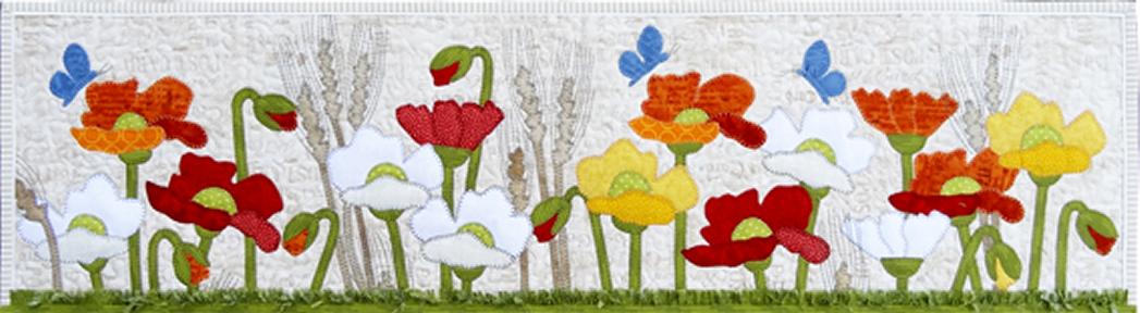 Trädgårdsvallmo bonad mönster - Solbritt & Maria design