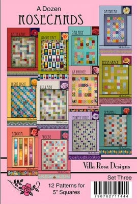 A Dozen Rose Cards - Villa Rosa Design mönster set 3