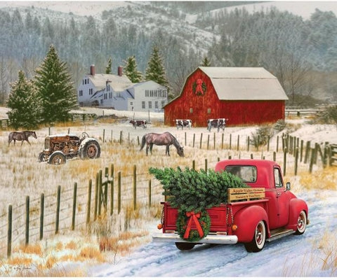 Christmas Memories Country Christmas panel 90x110 cm