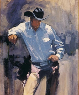 Back of the Chutes Cowboy Digital Panel - 93x110 cm - Hugh Cabot