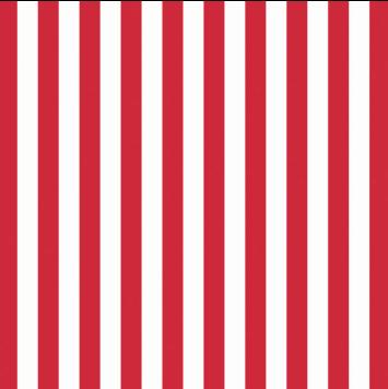 Red White Stripe 1/2 inch - 50 cm