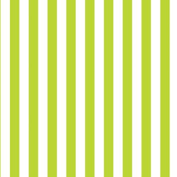 Lime White Stripe œ inch - 50 cm