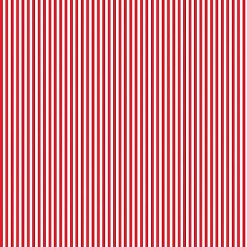 Red and White stripe 1/8 inch - 50 cm