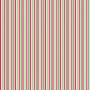 Red Green and White Christmas stripe 1/4 inch - 50 cm