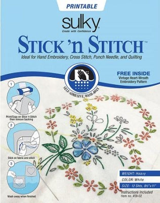 Sulky Stick n Stitch 12 pack