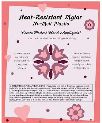 Heat Resistant Mylar No-Melt plastic 8.5x11 inch 5-pack