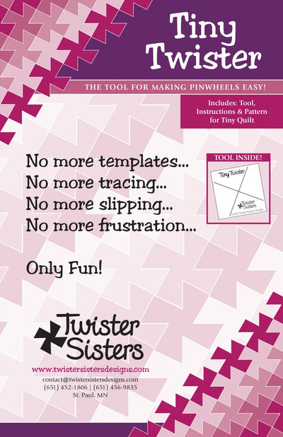 Twisty Zips mönster - Twister Sisters
