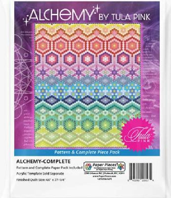 Alchemy set med ALLA pappersmallar, acrylmallen och mönster - Tula Pink